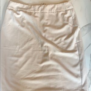 Tan or cream pencil skirt